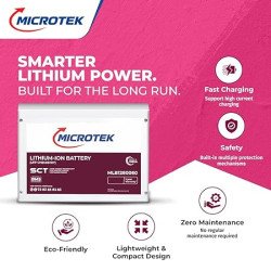 Microtek LUXE Inverter 1000 with 12.8V 100Ah Lithium-Ion Battery