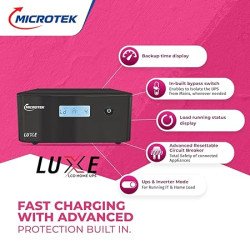 Microtek LUXE Inverter 1200 with 12.8V 100Ah Lithium-Ion Battery
