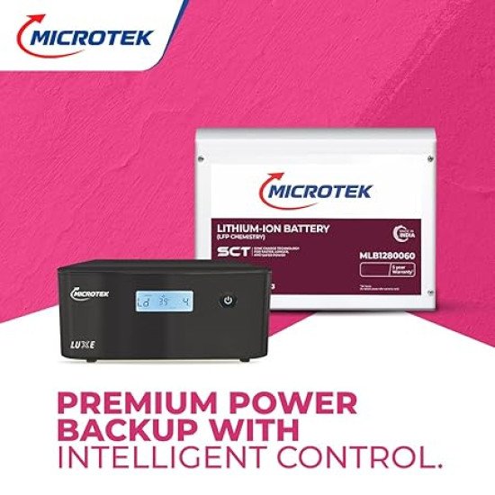 Microtek LUXE Inverter 1200 with 12.8V 100Ah Lithium-Ion Battery Microtek LUXE Inverter 1200 with 12.8V 100Ah Lithium-Ion Battery