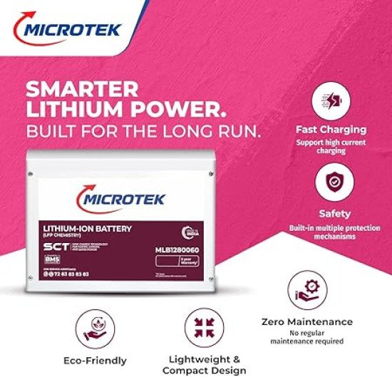 Microtek LUXE Inverter 1200 with 12.8V 100Ah Lithium-Ion Battery Microtek LUXE Inverter 1200 with 12.8V 100Ah Lithium-Ion Battery