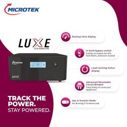 Microtek LUXE NEW 1900 UPS with 25.6V 100Ah Lithium Battery