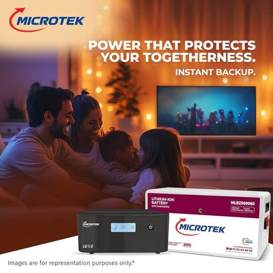 Microtek LUXE NEW 1900 UPS with 25.6V 100Ah Lithium Battery