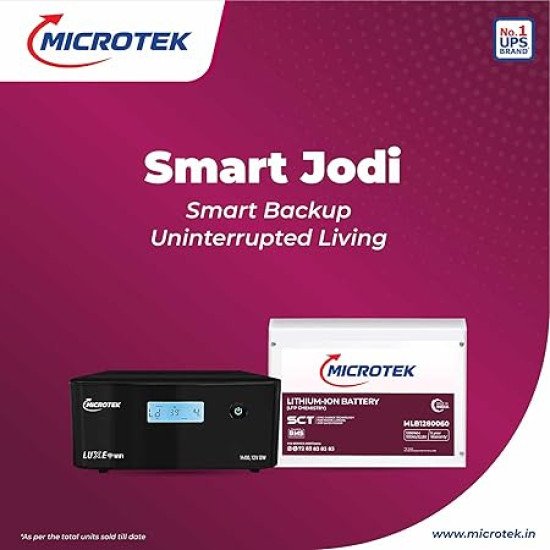 Microtek LUXE WiFi Inverter 1400 with 12.8V 100Ah Lithium Battery Microtek LUXE WiFi Inverter 1400 with 12.8V 100Ah Lithium Battery