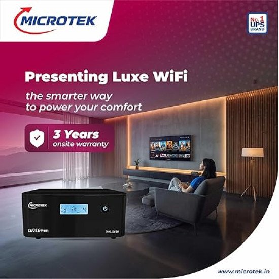 Microtek LUXE WiFi Inverter 1400 with 12.8V 100Ah Lithium Battery Microtek LUXE WiFi Inverter 1400 with 12.8V 100Ah Lithium Battery