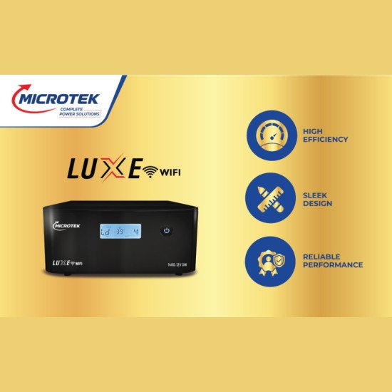 Microtek UPS LUXE SW 1400 (1100VA/12V) WiFi Pure Sine Wave Inverter for Home Microtek UPS LUXE SW 1400 (1100VA/12V) WiFi Pure Sine Wave Inverter for Home