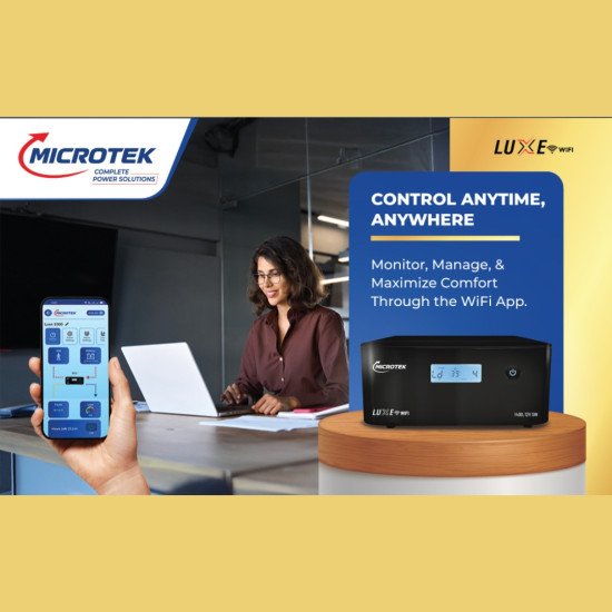 Microtek UPS LUXE SW 1400 (1100VA/12V) WiFi Pure Sine Wave Inverter for Home Microtek UPS LUXE SW 1400 (1100VA/12V) WiFi Pure Sine Wave Inverter for Home