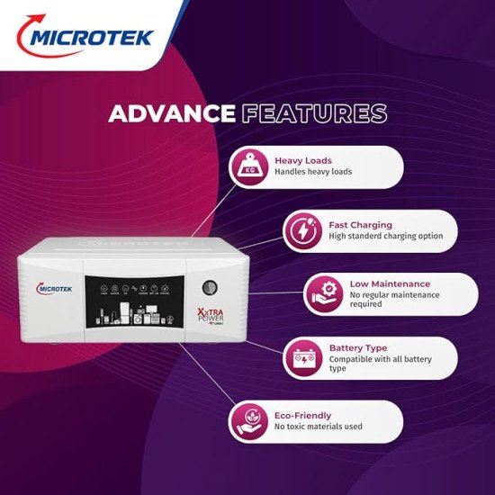 Microtek XXTRA Power VTURBO NEW 2100 24V SW Inverter for Home
