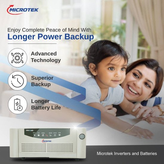 PowerSure Li Combo | Microtek 700 DG Home UPS + 12.8V 100Ah Lithium-ion Battery